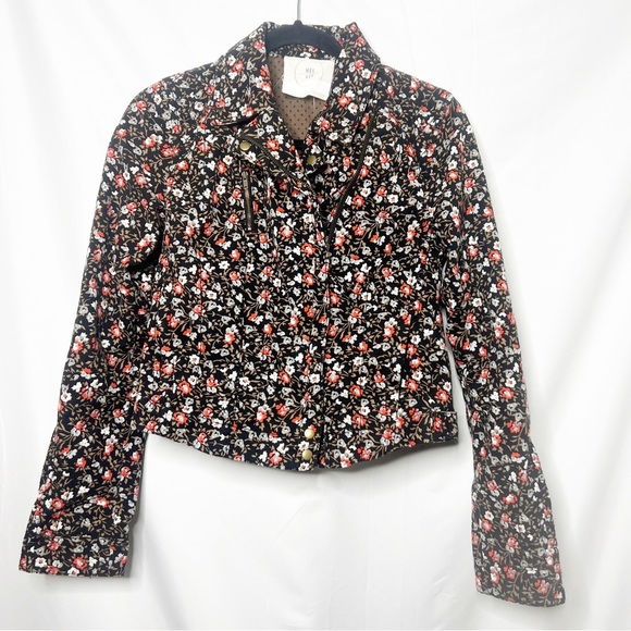 Anthropologie Jackets & Blazers - Anthropologie Hei Hei Floral moto jacket